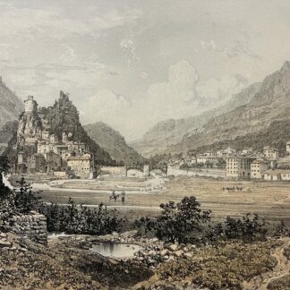 ROQUESTERON lithographie 1864 Alpes-Maritimes Provence Alpes Côte d'Azur France