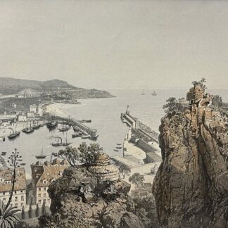 Nice le port lithographie 1864 Alpes-Maritimes Provence Alpes Côte d'Azur France