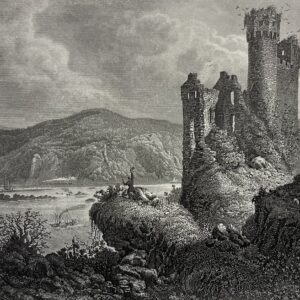 Allemagne Mäuseturm et Ehrenfels Nordrhein-Westfalen Deutschland 1880 Rhin