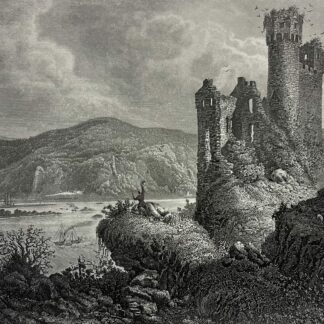 Allemagne Mäuseturm et Ehrenfels Nordrhein-Westfalen Deutschland 1880 Rhin