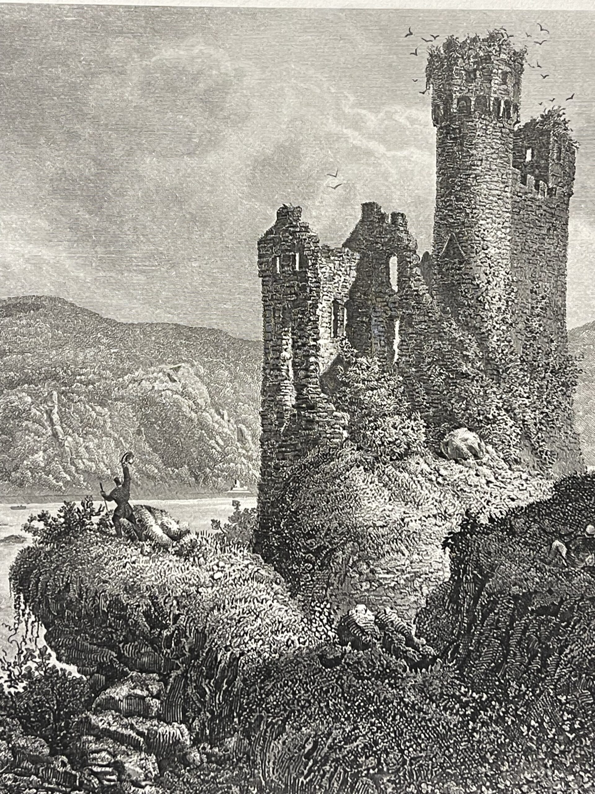 Allemagne Mäuseturm et Ehrenfels Nordrhein-Westfalen Deutschland 1880 Rhin – Image 3