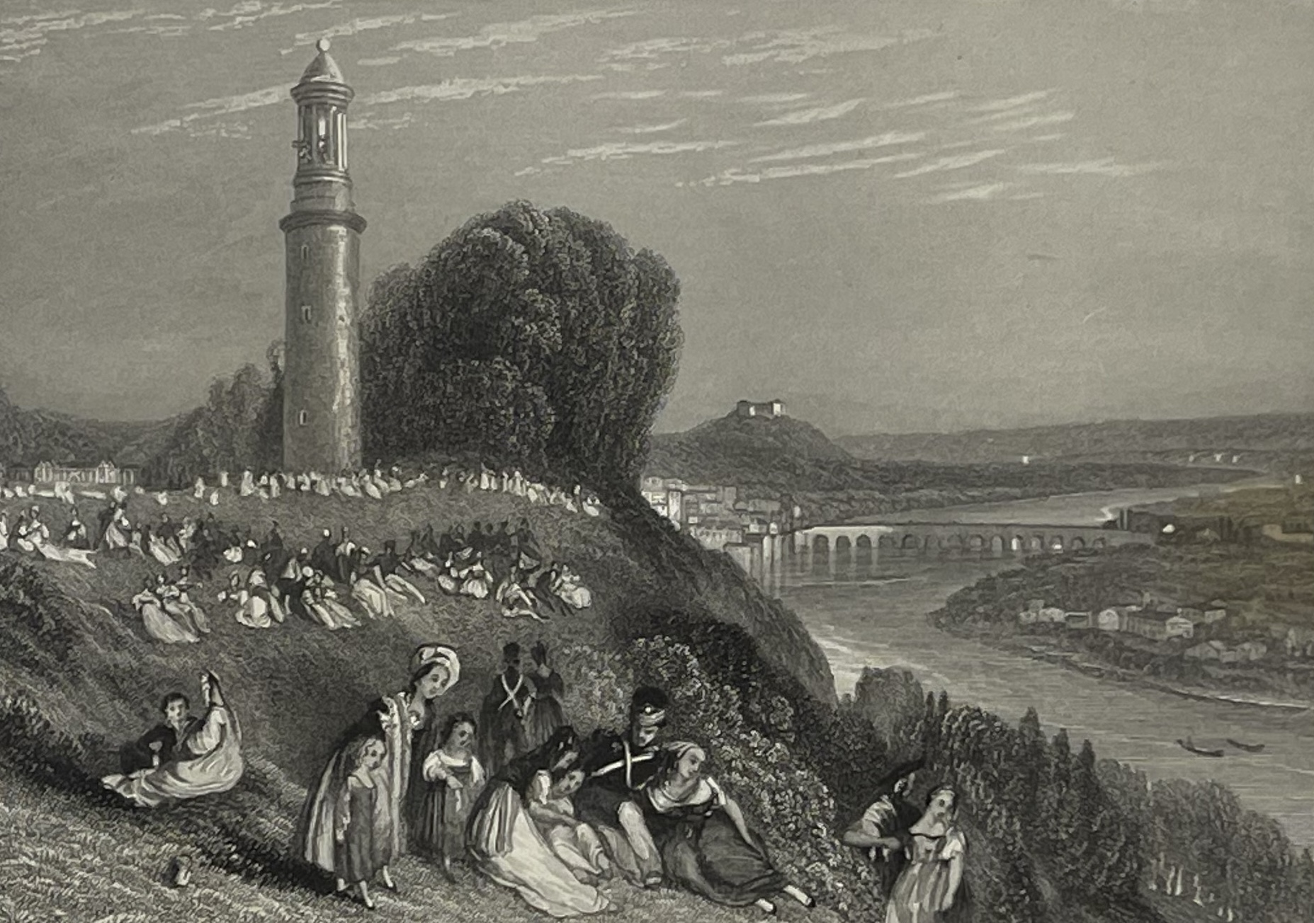 Paris W Turner Lanterne de Saint-Cloud France graveur Willmore C 1833 – Image 7