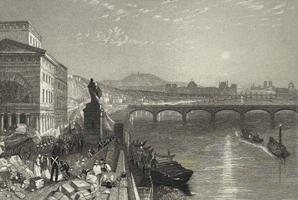 Paris W Turner Barrière de Passy France graveur Willmore C 1833