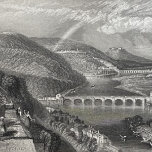 Paris W Turner Pont de Saint-Cloud France graveur Fisher C 1833