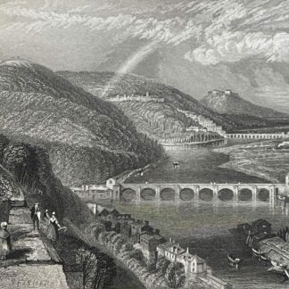 Paris W Turner Pont de Saint-Cloud France graveur Fisher C 1833