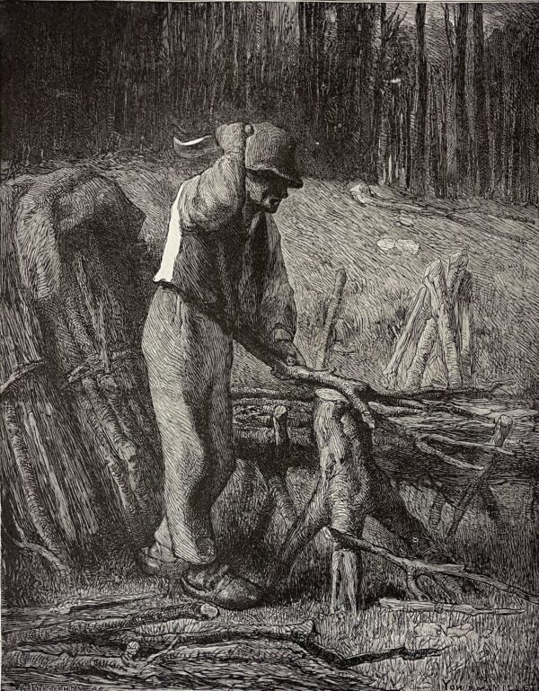 Bucheron d’après Jean-François MILLET (1814-1875) par Edmond Charles YON c 1880