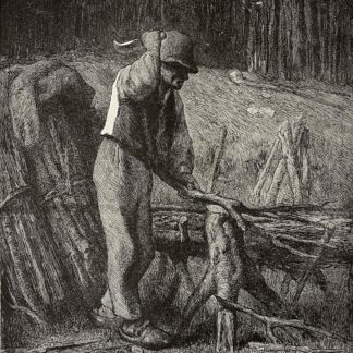 Bucheron d’après Jean-François MILLET (1814-1875) par Edmond Charles YON c 1880