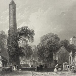 Irlande Irlande Clondalkin d'après William Henry Bartlett graveur Wallis c.1859