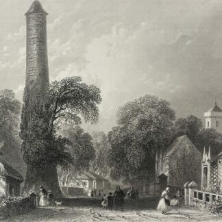 Irlande Irlande Clondalkin d'après William Henry Bartlett graveur Wallis c.1859