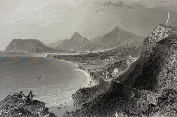 Irlande Baie DE KILLINEY PRES DE DUBLIN d'après William Henry Bartlett c 1859