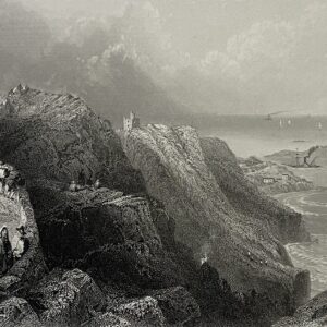 Irlande colline de Killiney près de Dublin d'après William Henry Bartlett c 1859