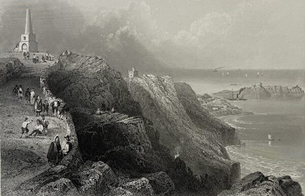 Irlande colline de Killiney près de Dublin d'après William Henry Bartlett c 1859