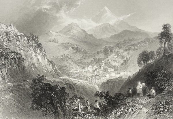 Irlande Enniskerry près de Dublin d'après William Henry Bartlett c 1859