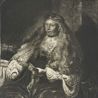 Rembrandt van Rijn 1606-1669 La grande mariée juive pointe sèche XIXe