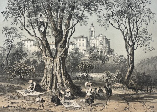 Couvent de Saint-Pons près de Nice Lithograph 1864 Alpes-Maritimes France