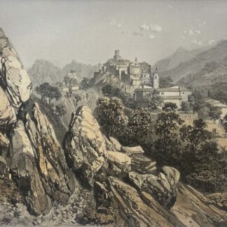 La Tourette Lithographie 1864 Alpes-Maritimes France