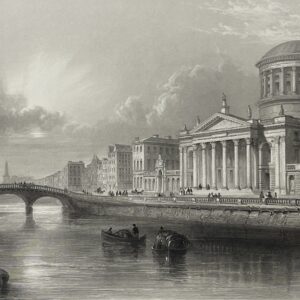 Irlande Dublin Four Courts d'après William Henry Bartlett c 1859