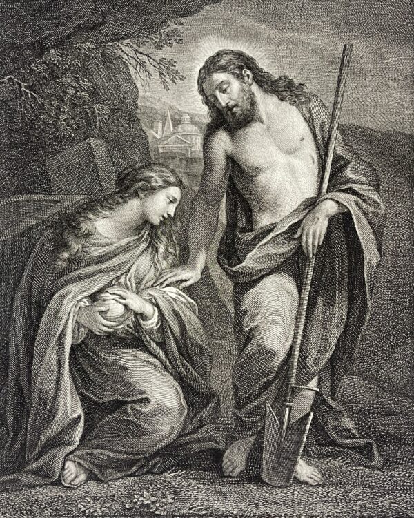 Jesus-Christ et la Madeleine Cignani Carlo graveur Charles Levasseur 1786 Jésus