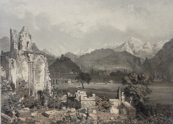 LA CHAMBRE Savoie 1864 lithographie ancienne Félix Benoist France Alpes
