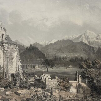 LA CHAMBRE Savoie 1864 lithographie ancienne Félix Benoist France Alpes