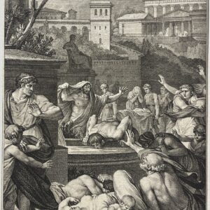 Grèce Athènes La peste (430–427 av. J.-C.) gravure XVIIIe épidémie