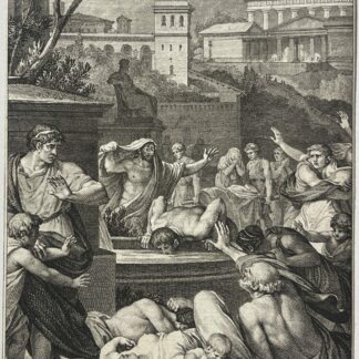 Athens Plague 18th Century Engraving Ancient Greece Historical Scene