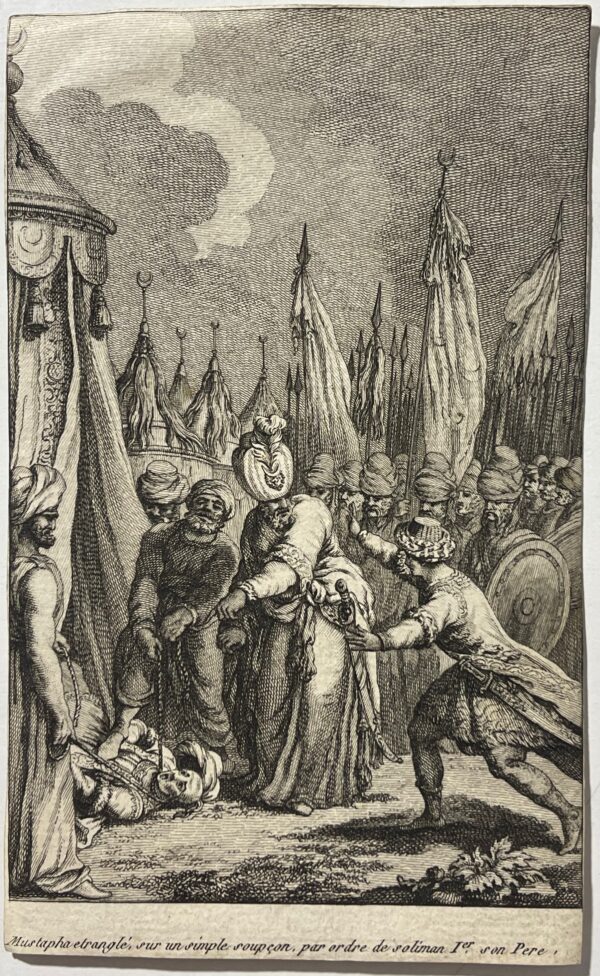 Mustapha étranglé sur ordre de Soliman le Magnifique 1553 Empire Ottoman XVIIIe