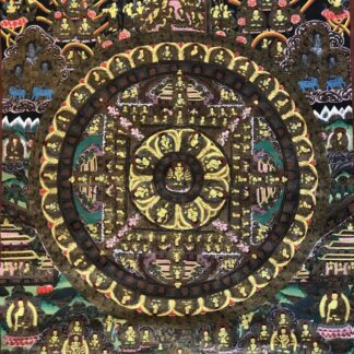 Large Tibetan Buddhist Thangka Wheel Of Life Dharma Mandala Painting Nepal Tibet