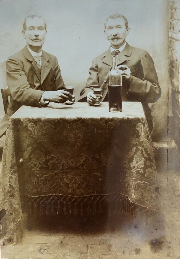 Denain ancienne photographie Buveurs Joseph Nelles c 1862 Old French photograph