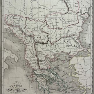 Grèce Turquie d' Europe 1837 Engraving Empire ottoman Albanie Constantinople