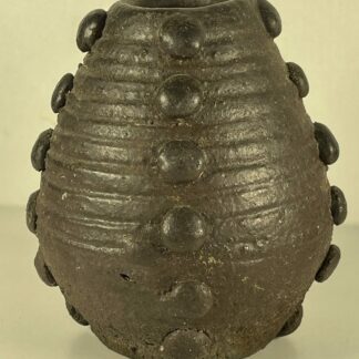 Sculptural Stoneware Vessel Applied Nodules Brutalist Primitive Style XXth