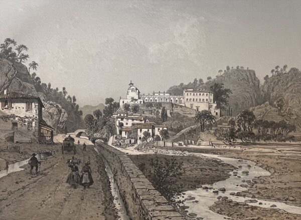 Nice France Château St André Antique Engraving Benoist 1864 Alpes-Maritimes
