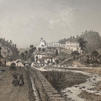 Nice France 1864 Château Saint André Lithographie Benoist Alpes Maritimes
