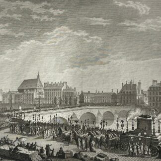Paris 1791 Révolution française Triomphe de Voltaire 1804 France Engraving