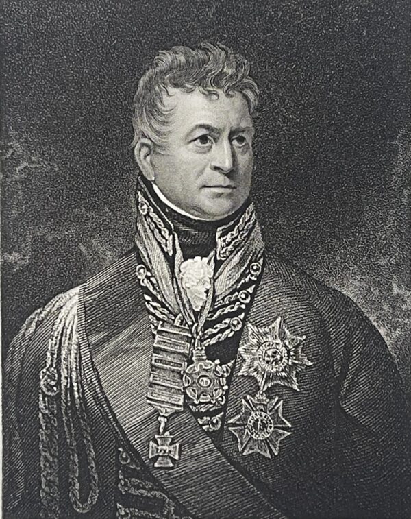 Sir Thomas Picton Engraving 1835 British General Waterloo Napoléon Antique Print