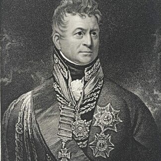 Sir Thomas Picton Engraving 1835 British General Waterloo Napoléon Antique Print