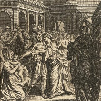 Trojan War Hector Andromache Troie Engraving c 1725 Fourdinier après Picart