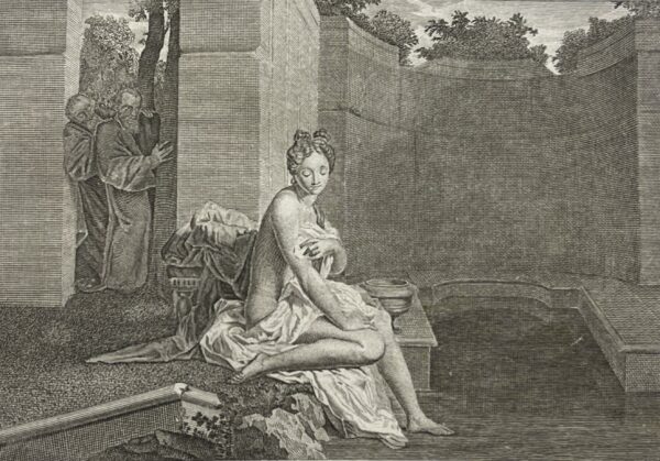 Suzanne et les vieillards Jean-Baptiste Santerre Engraving c 1810