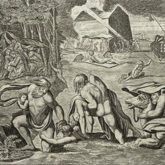 LE DELUGE French Engraving c 1810 Arche de Noé