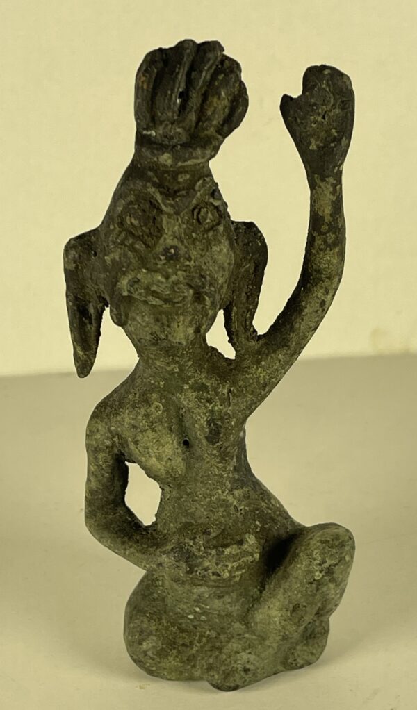 Népal ou du Tibet petit bronze ancien personnage rituel assis art asiatique