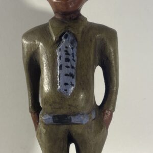 Baoulé Colonial Figure Ivory Coast African Folk Art Wooden Statue XXth Century