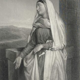 Elizabeth Mother John Baptist Gospel Luke after G Staal Biblical Engraving 1847