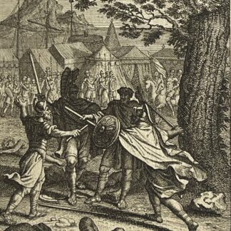 Trojan War Hector et Ajax se battent Guerre de Troie Engraving 1725 Picart
