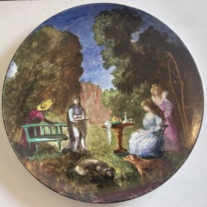 Large Chinese Art Nouveau Plate after Adolphe Monticelli vers 1905