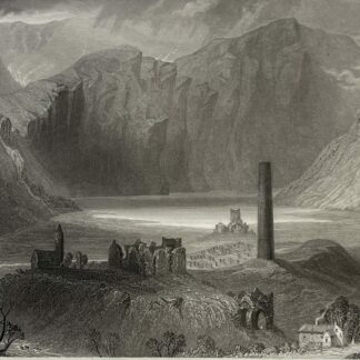 Irlande Glendalough County Wicklow d'après William Henry Bartlett c 1859