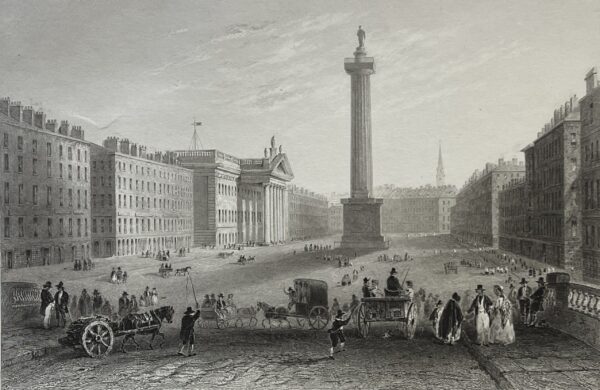 Irlande Sackville O’Connell Street Dublin d'après William Henry Bartlett c 1859