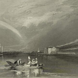 JMW Turner Chateau de la Mailléraie Engraving c1833 Brandard Arelaune-en-Seine