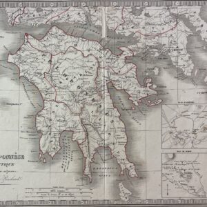 Grèce Antique du Péloponnèse et de l’Attique 1839 Engraving