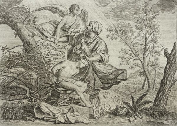 SACRIFICE D’ABRAHAM French Engraving c 1810 Genèse (chapitre XXII)
