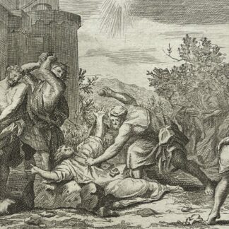 Saint Étienne lapidé premier martyr chrétien French Engraving c 1810